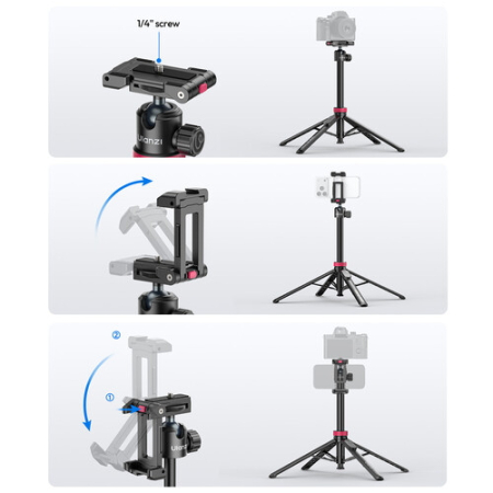 Ulanzi MT-44B (S056) - mini statyw, selfie stick z gwintem 1/4